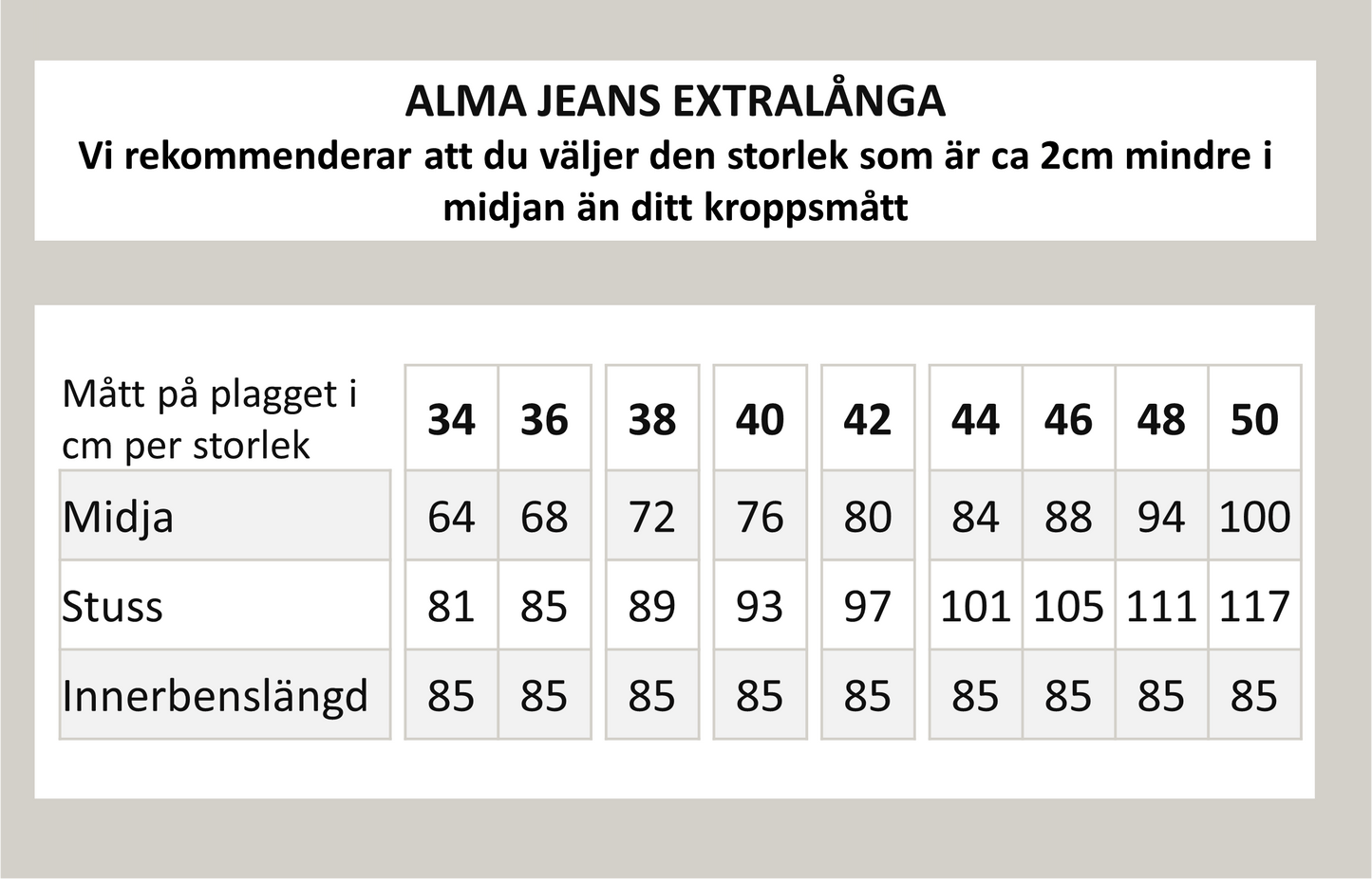 Alma denim extralång - Mörkblå