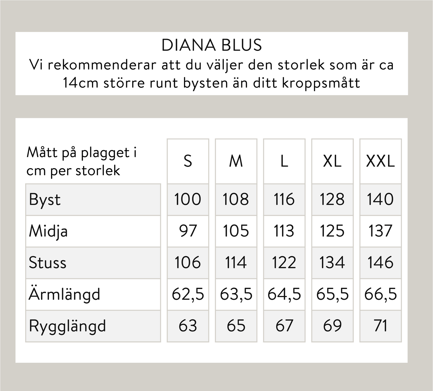 Diana blus - Beige