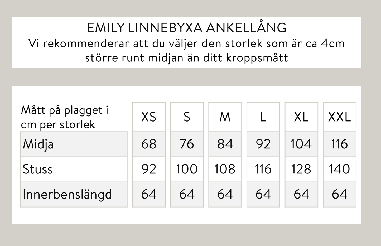Emily linnebyxa ankellång - Mörkgrön