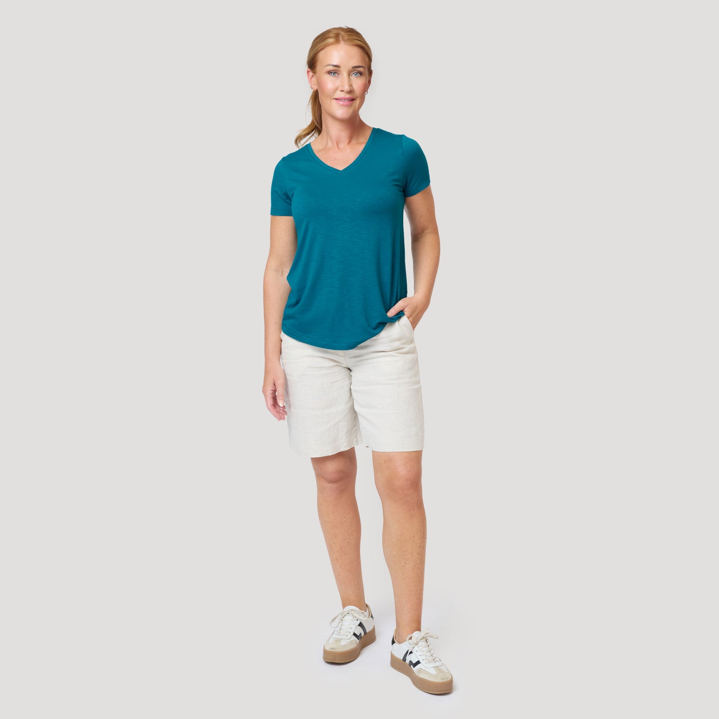 Linneshorts till skön topp