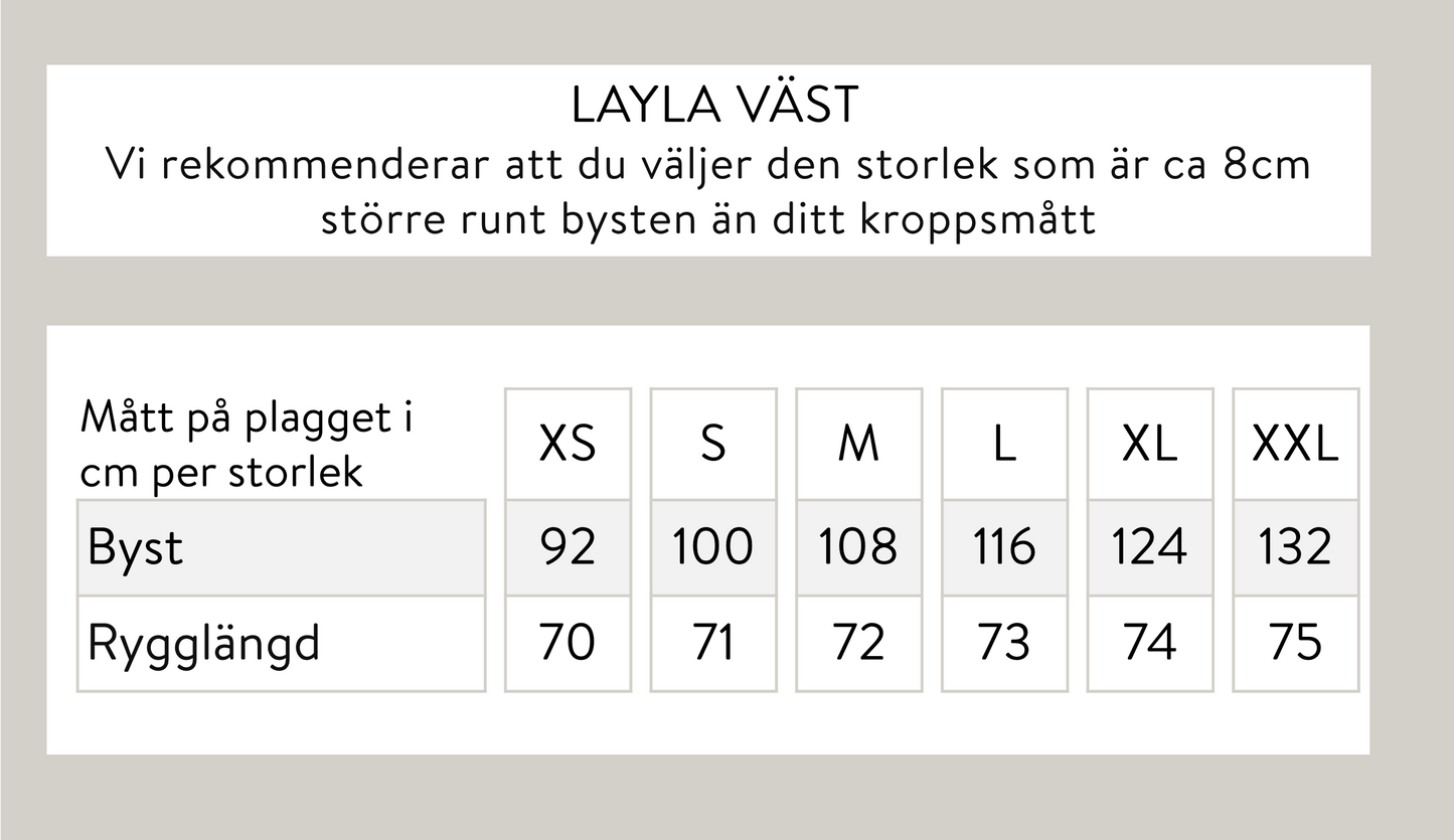 Layla liivi - ruskea