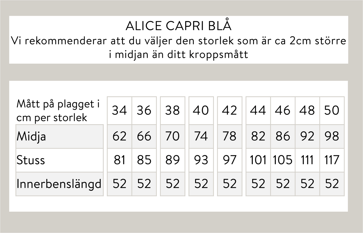 Alice capribyxor - Offwhite