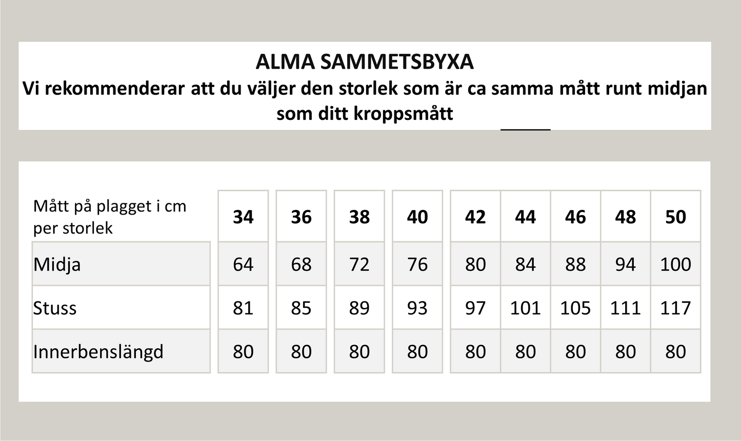 Alma byxa - Svart sammet