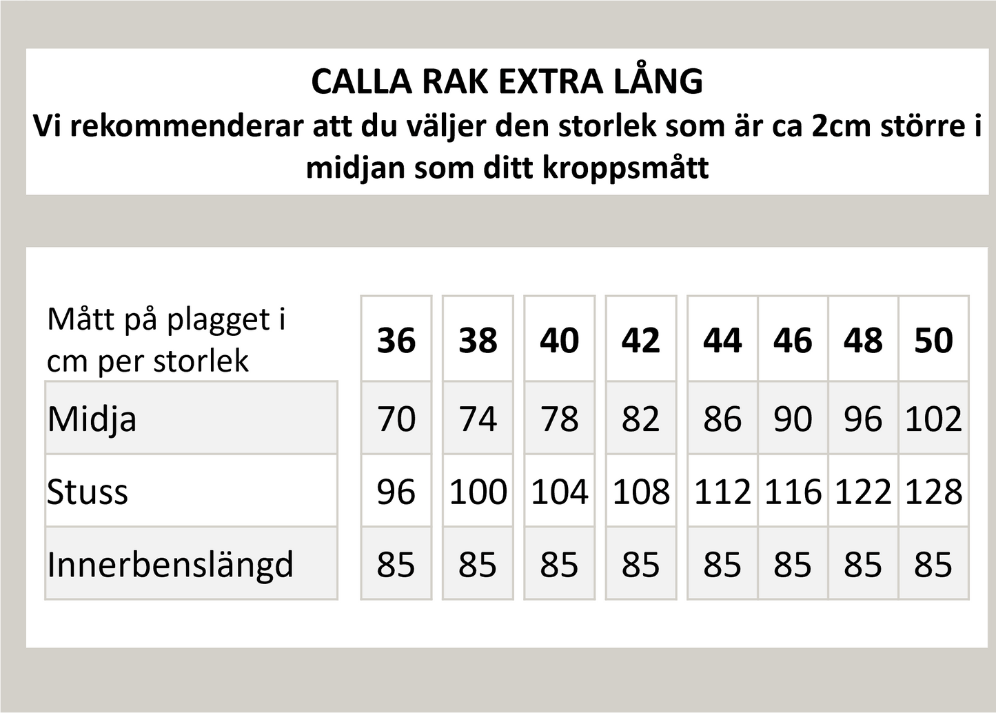 Calla rak extralång - Black
