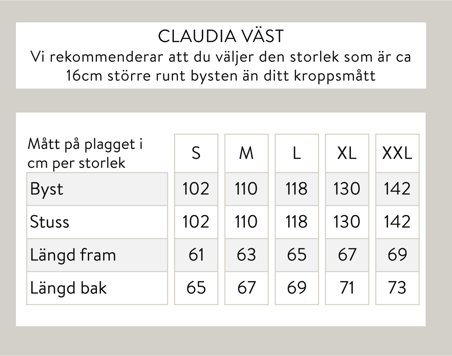 Claudia väst - Svart