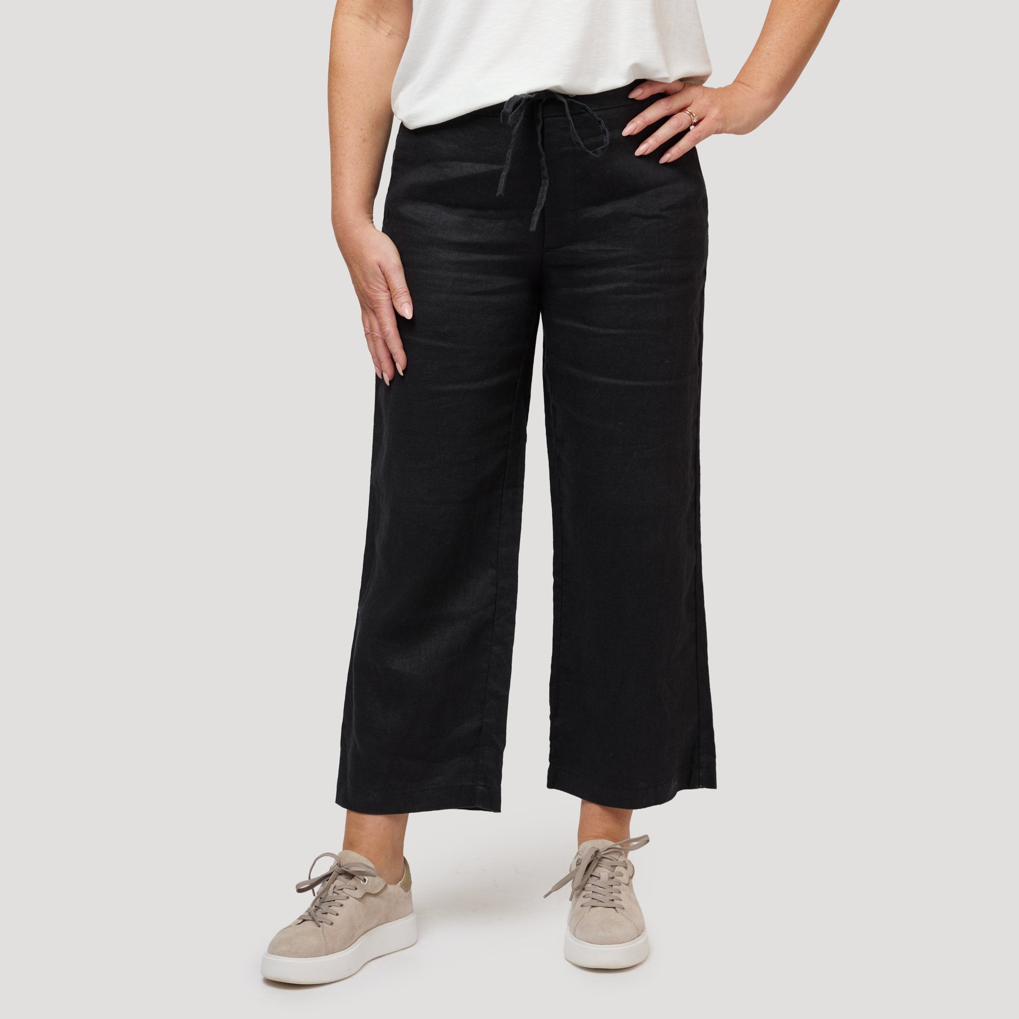 Emily linnebyxa ankellång - Svart