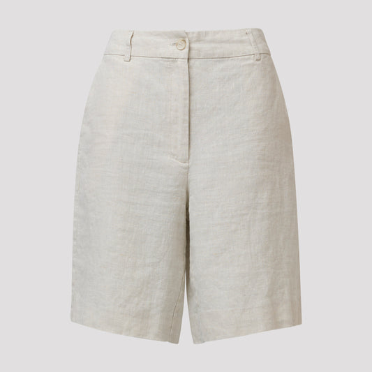 Emily linneshorts - Ljusbeige