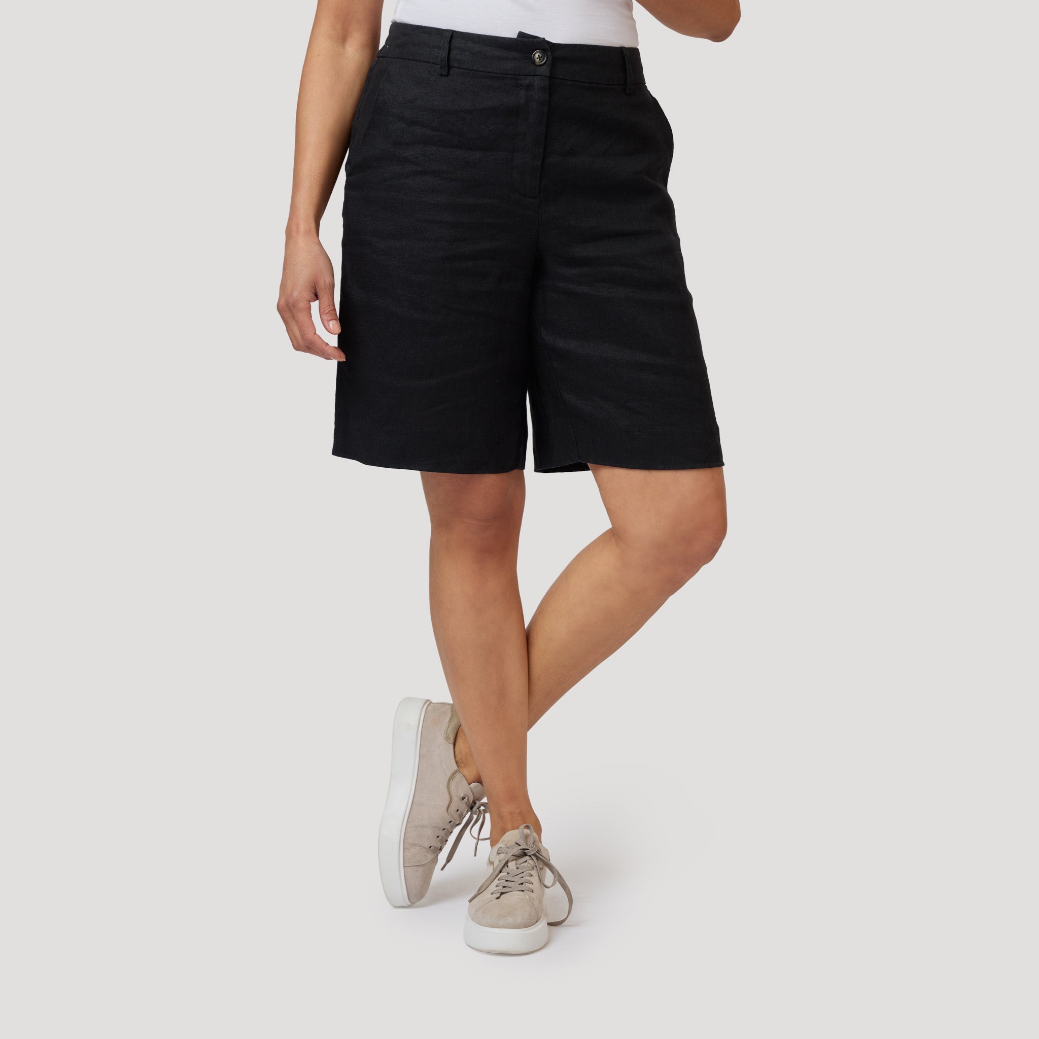 Emily linneshorts - Svart