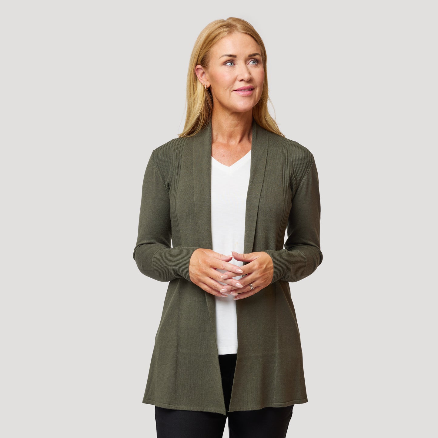 Evelyn cardigan - Mörkgrön