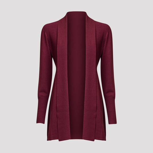 Evelyn cardigan - Vinröd