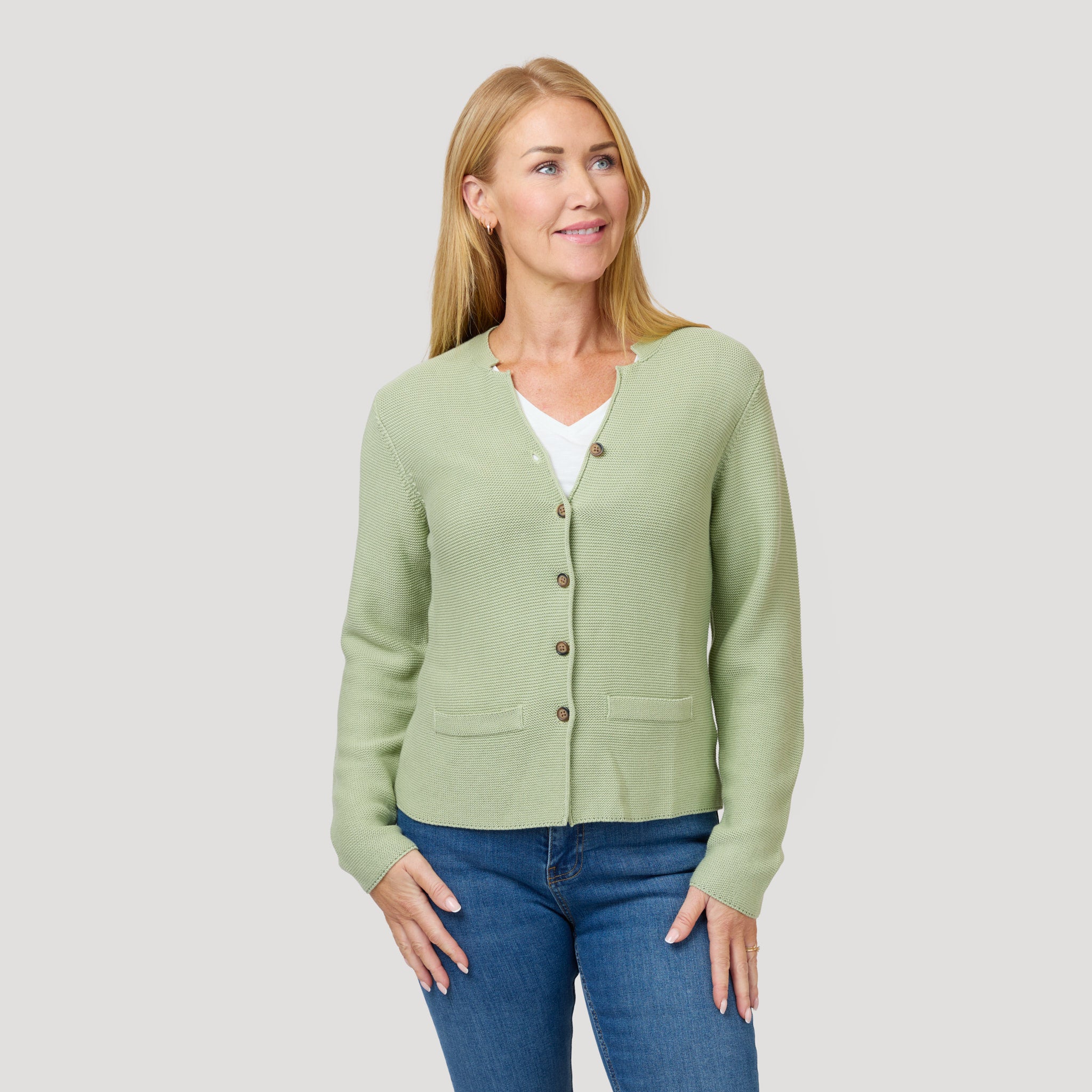 Francine cardigan - Ljusgrön