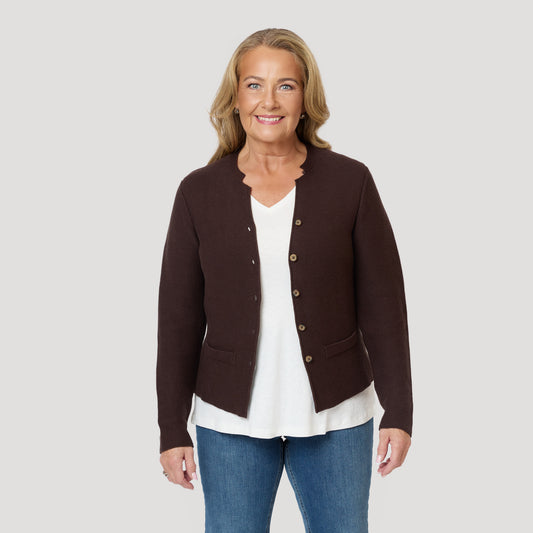 Francine cardigan - Mörkbrun