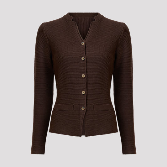 Francine cardigan - Mörkbrun
