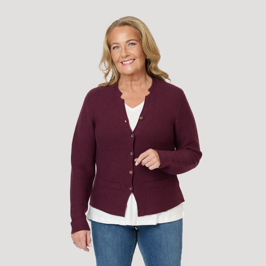 Francine cardigan - Plommon