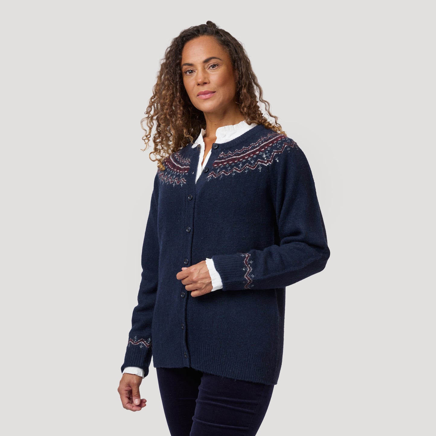 Freja-neuletakki - Tummansininen