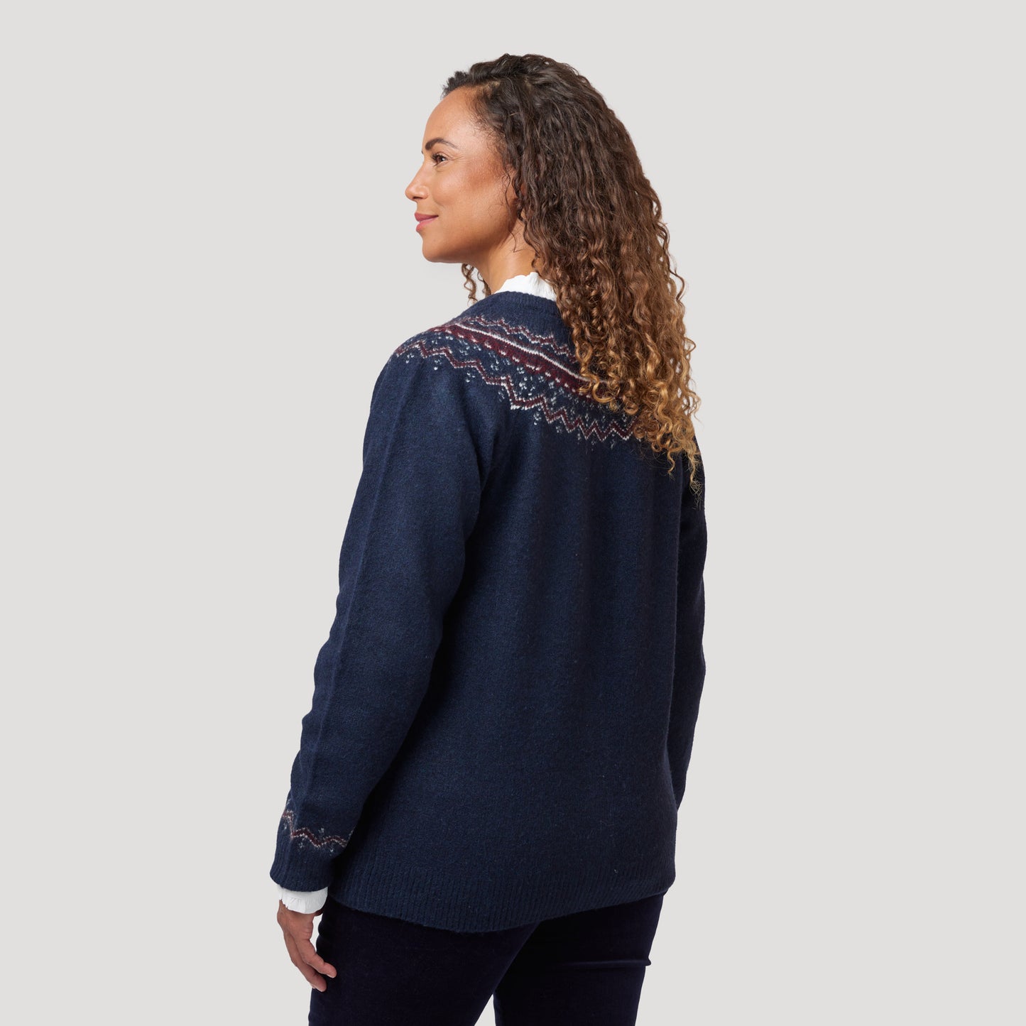 Freja-neuletakki - Tummansininen