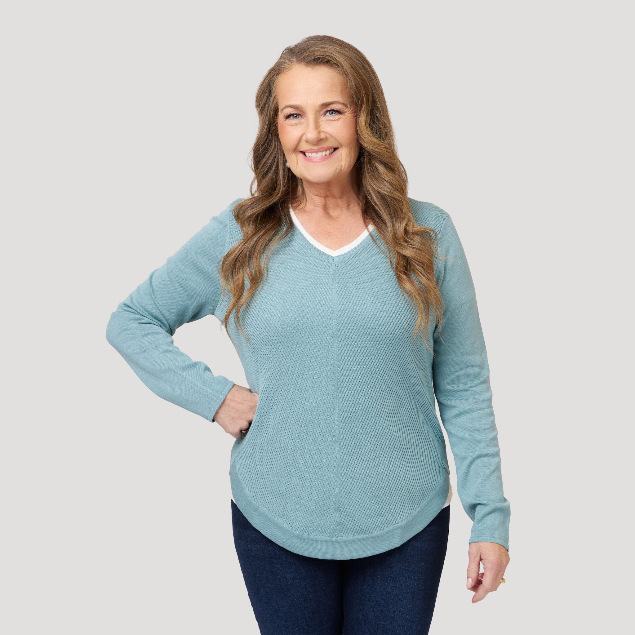 Ines tröja - Turkos