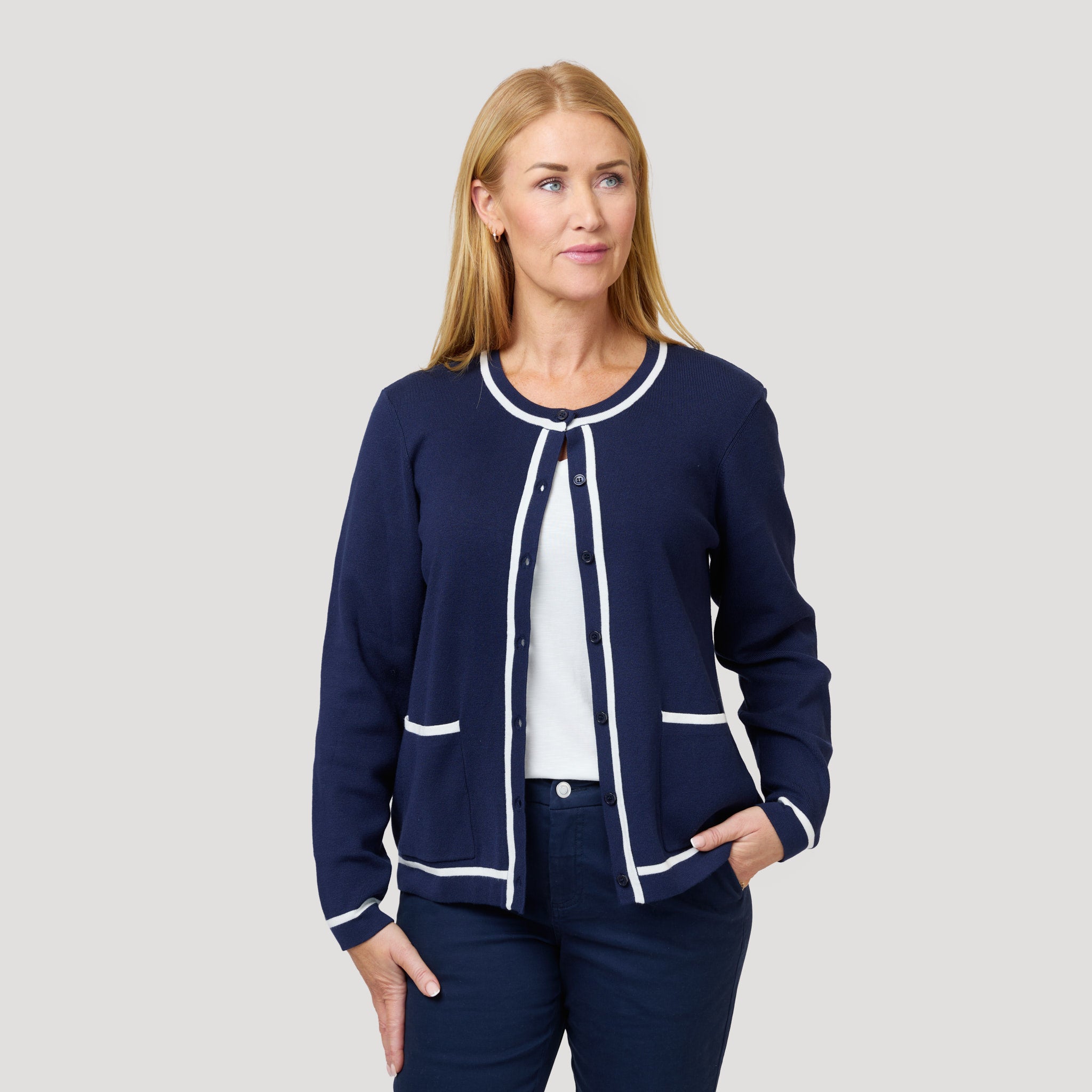 Irene cardigan - Mörkblå