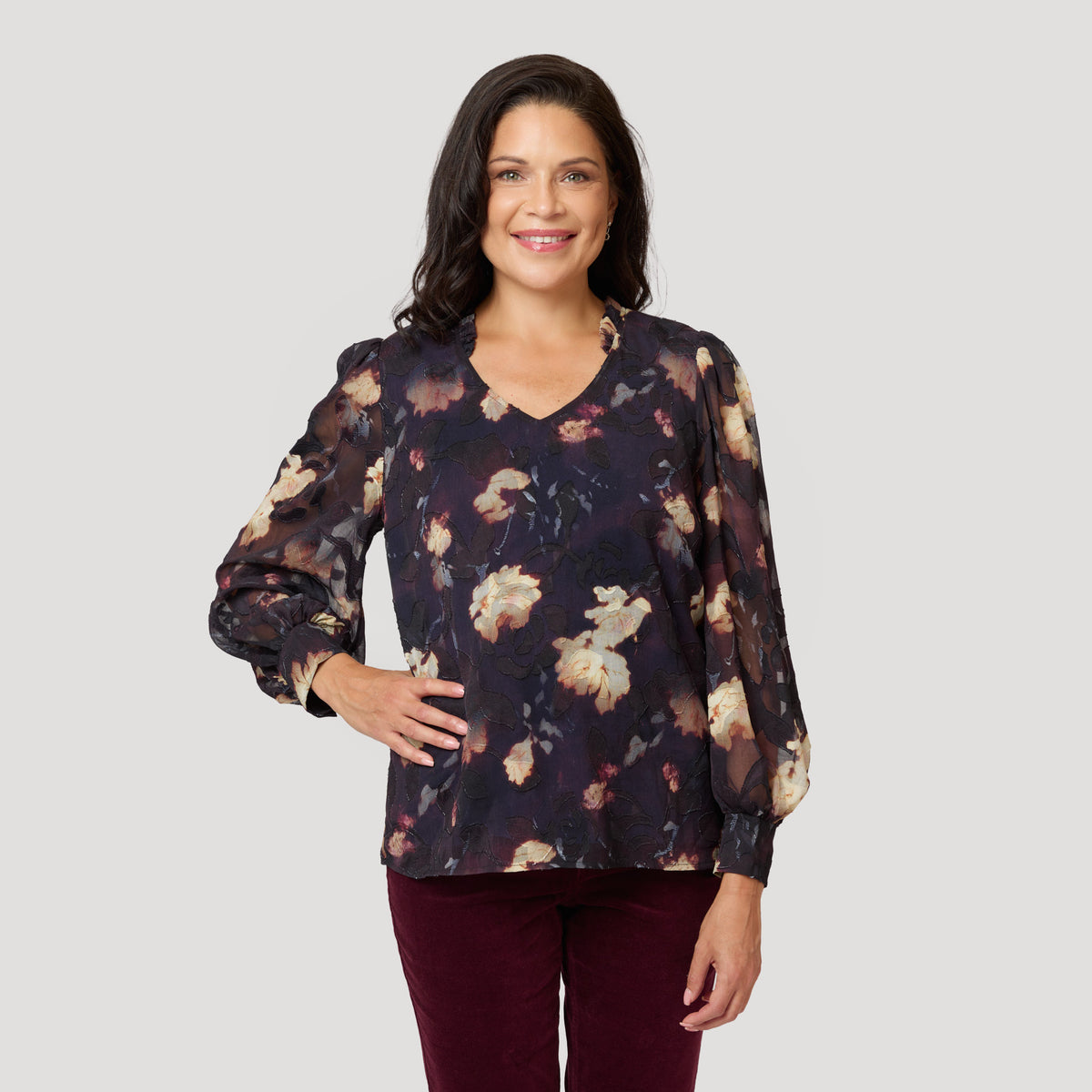 Isabelle blus - Blommig