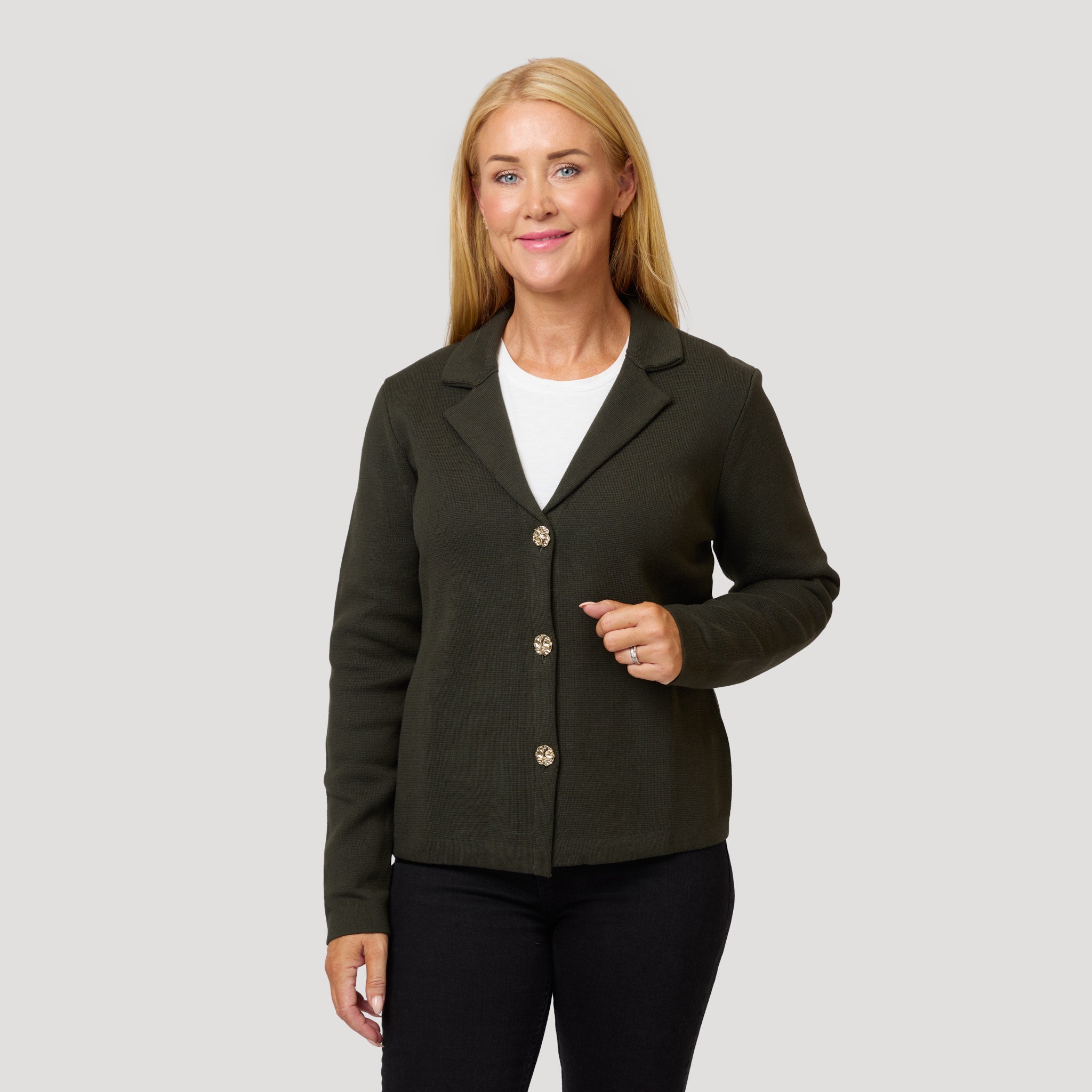 Jackie cardigan - Mörkgrön