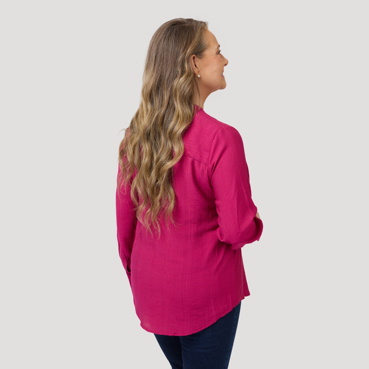 Lizette blus - Mörkrosa