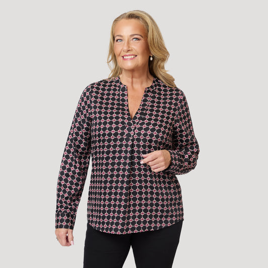 Lizette blus - Vinröd