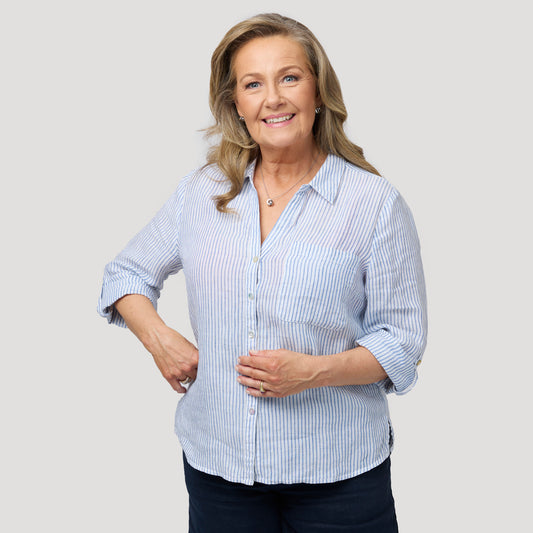 Louise linneskjorta - Randig