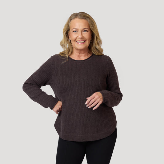 Rachel tröja - Mörkbrun