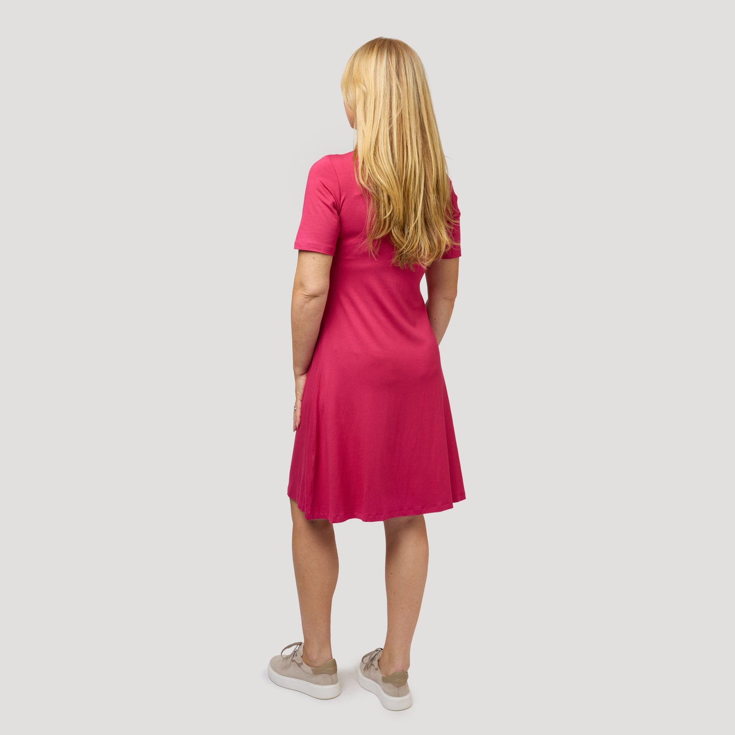 Smilla klänning - Hallonröd