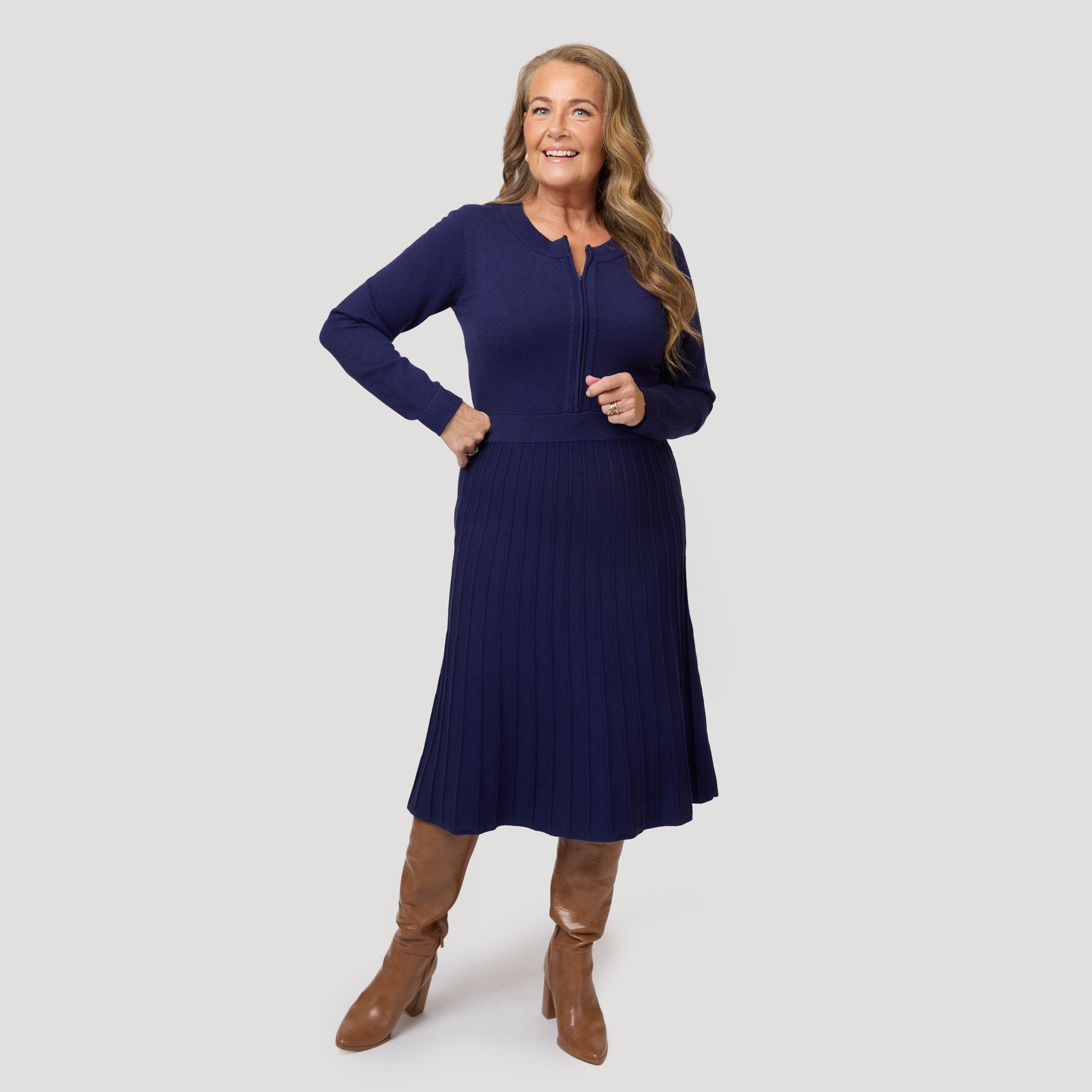 Tina klänning - Mörkblå