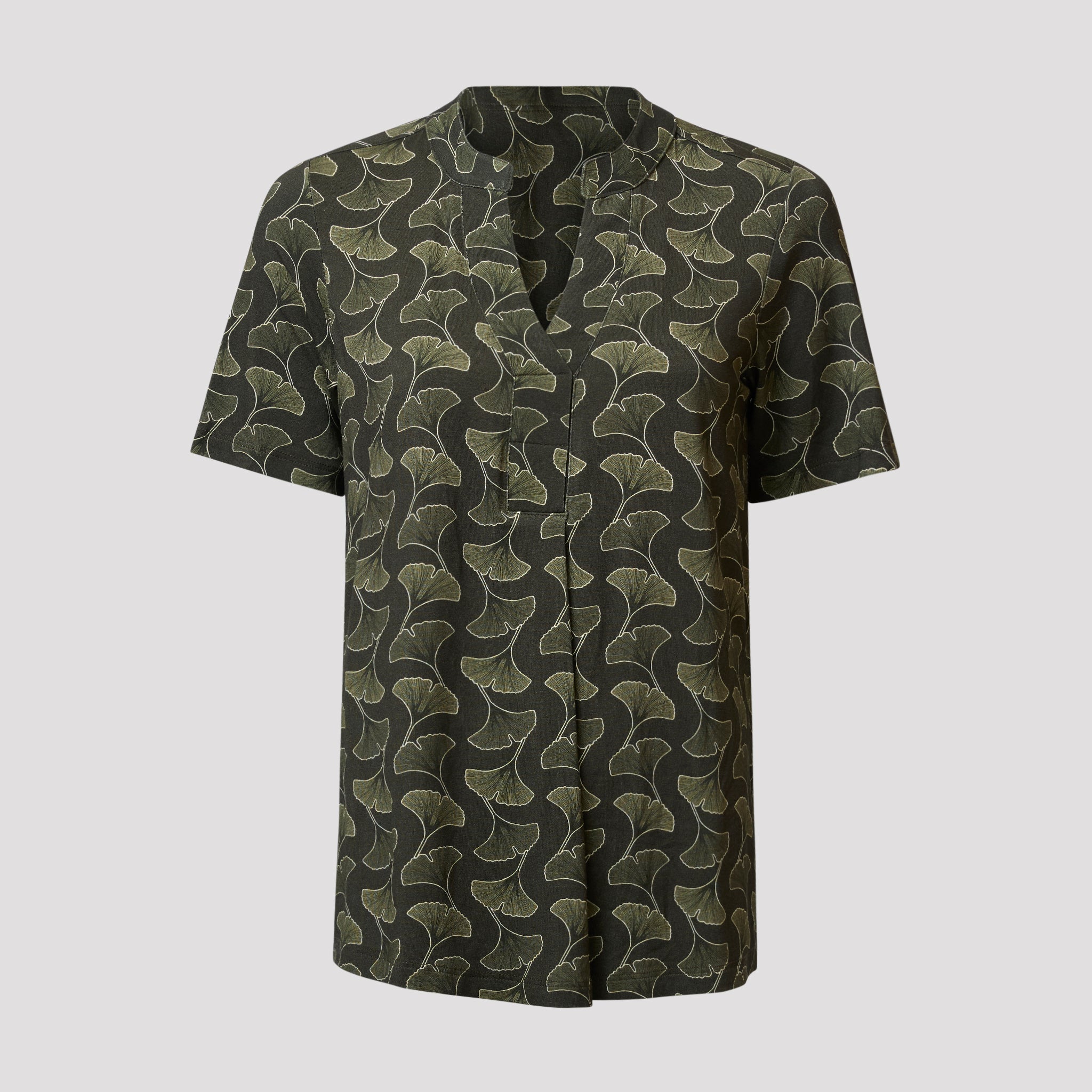 Ylva topp - Grön mönstrad