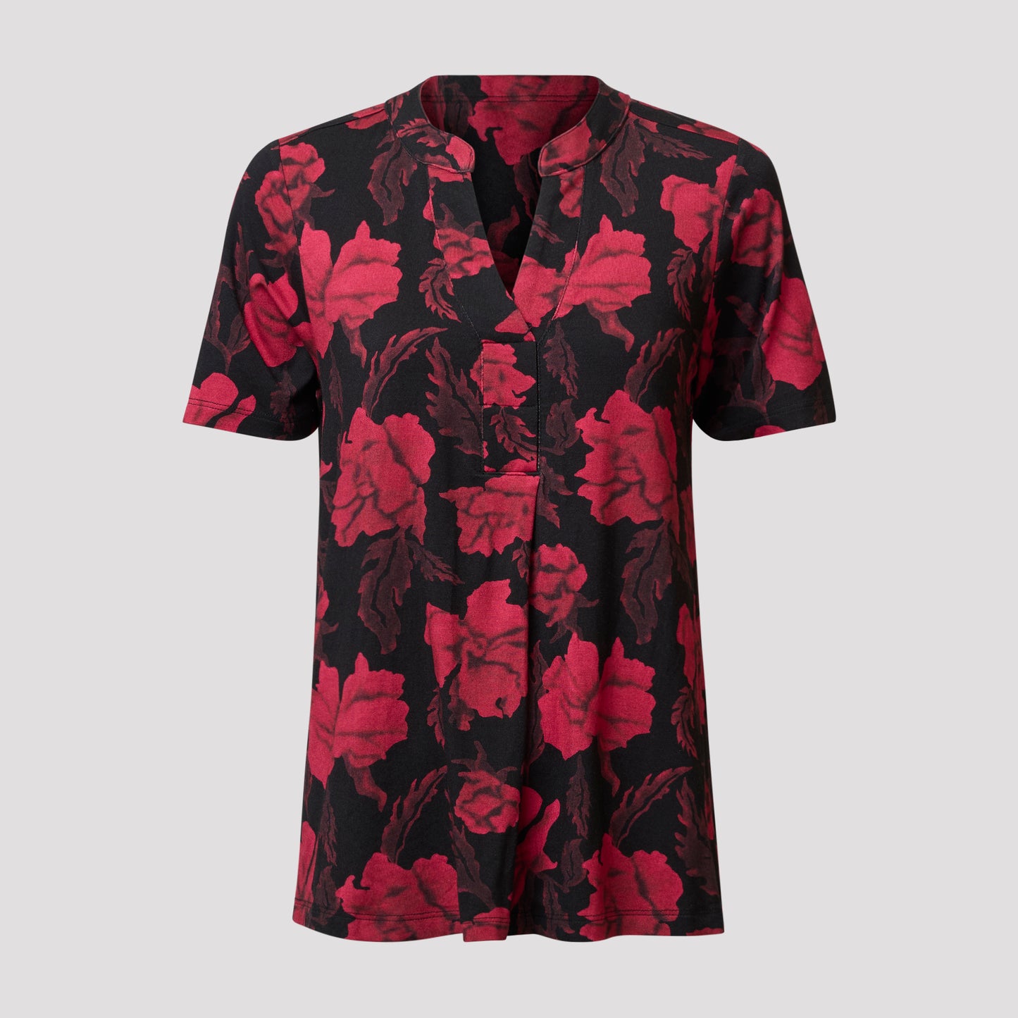 Ylva-toppi – Musta kukkakuvioinen