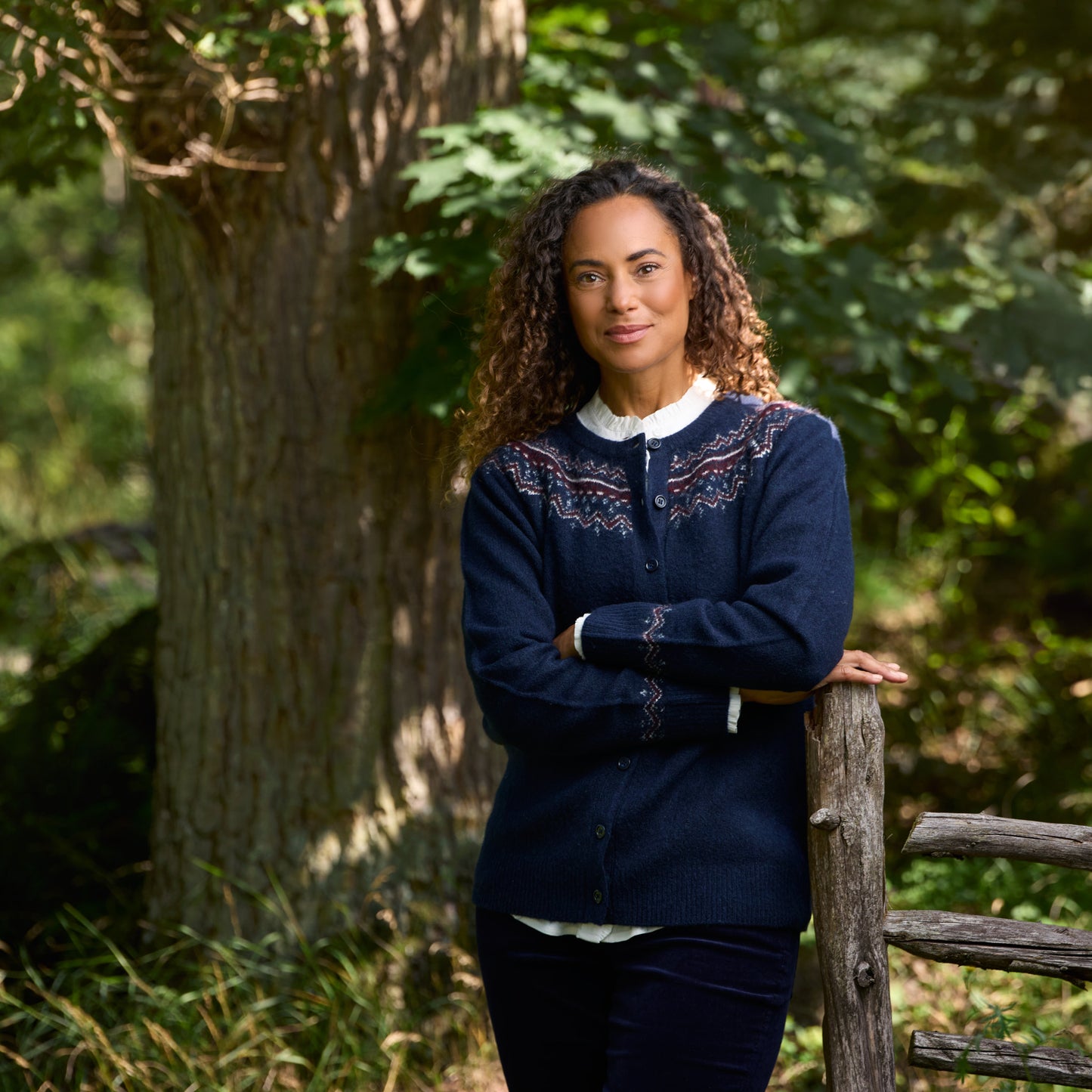 Freja-neuletakki - Tummansininen