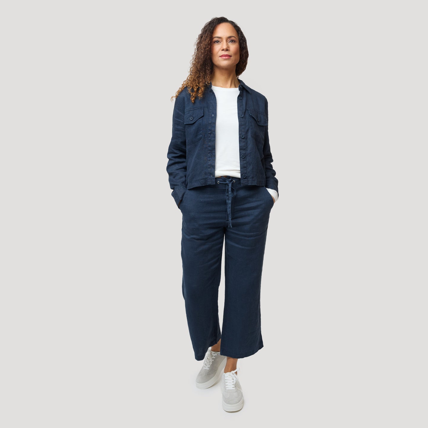 Emily pellavatakki - Tummansininen