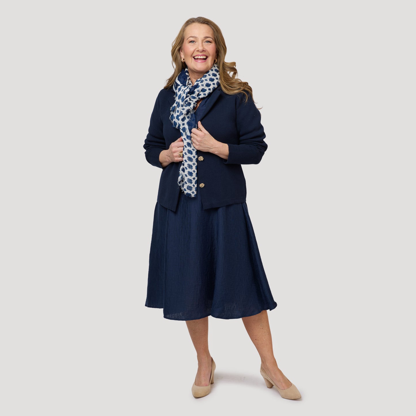 Sally scarf - Mörkblå