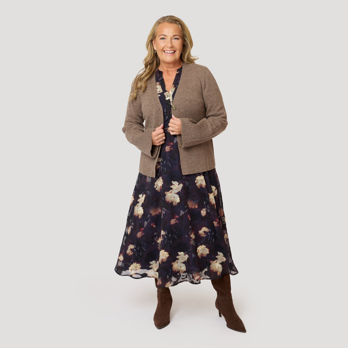 Andrea cardigan - Brun