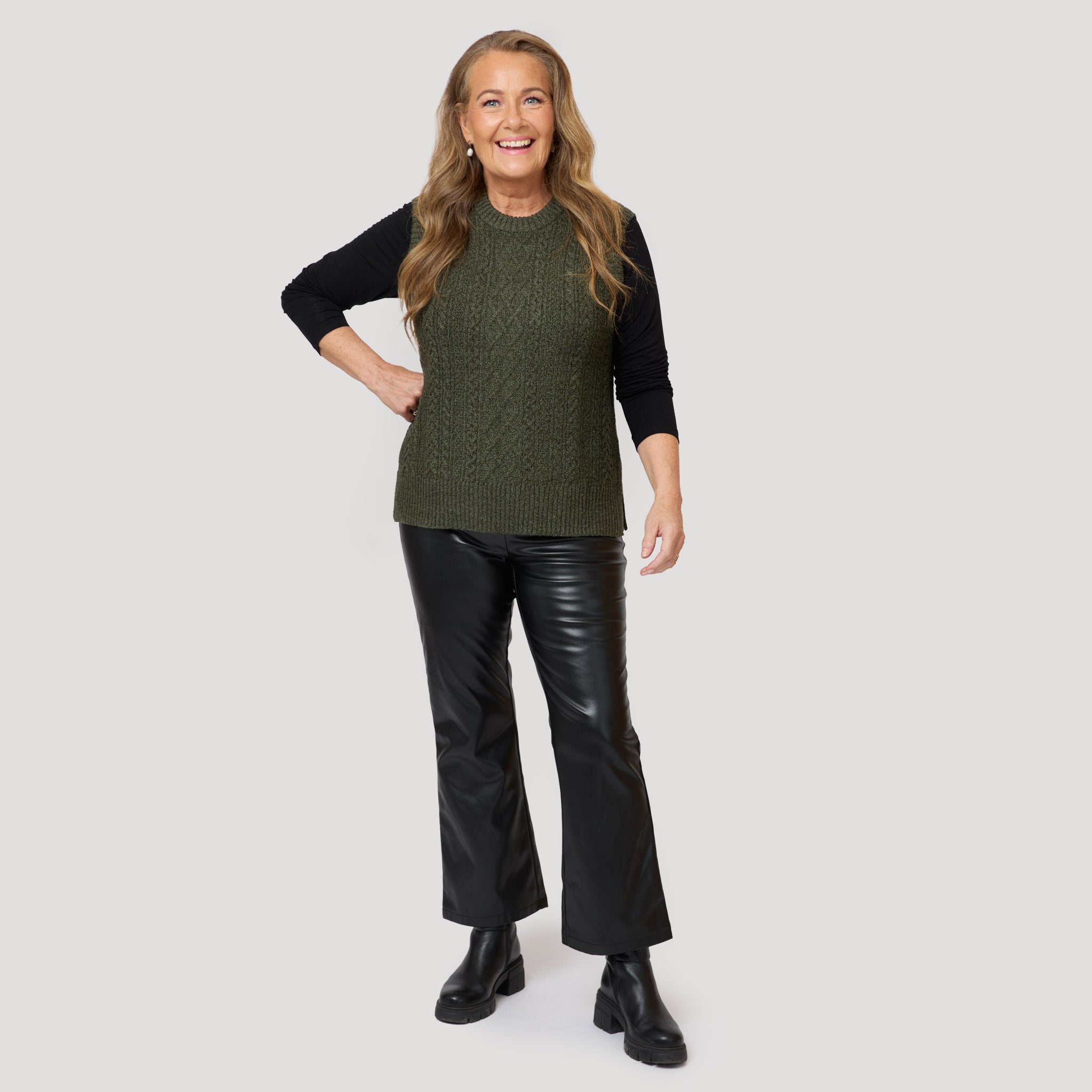 Tuffa byxor till grönt och svart