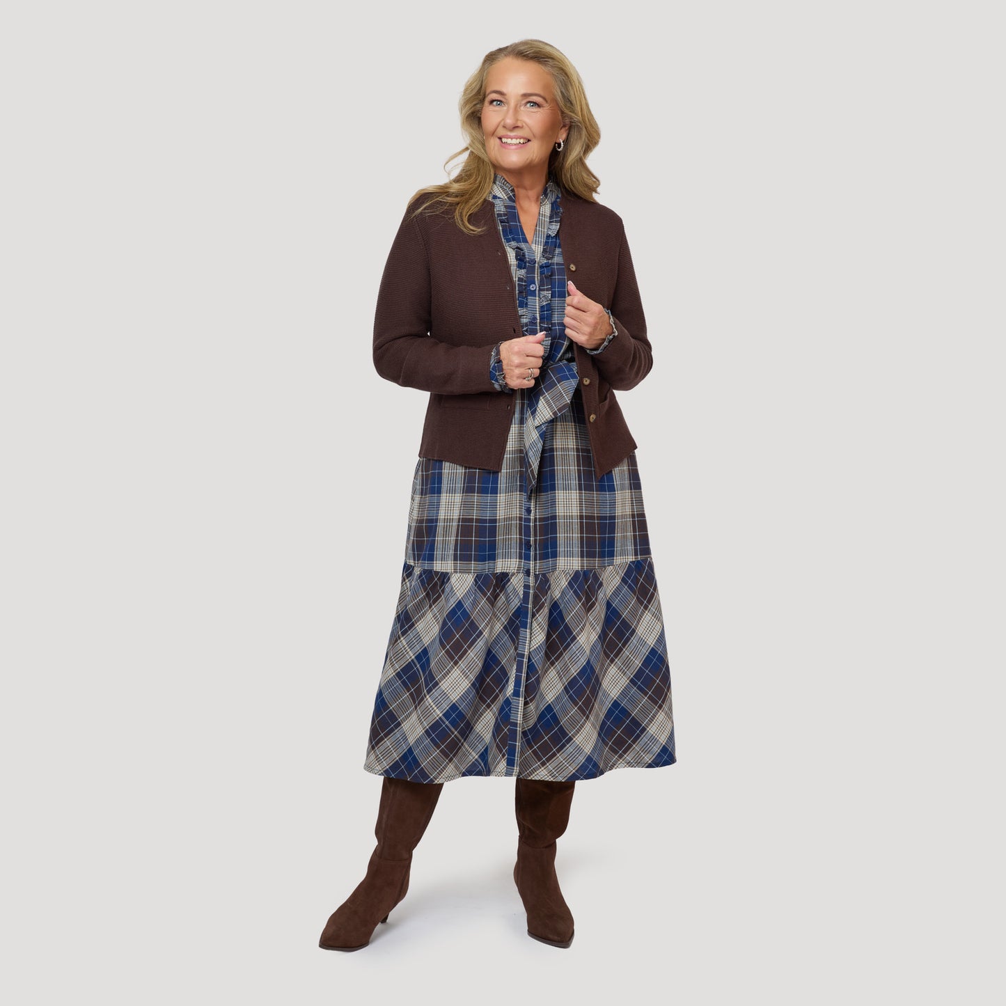 Francine cardigan - Mörkbrun