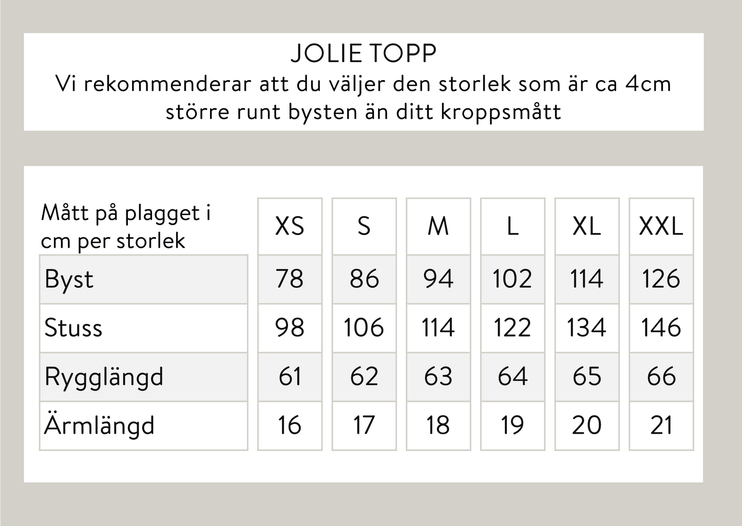 Jolie topp - Beige