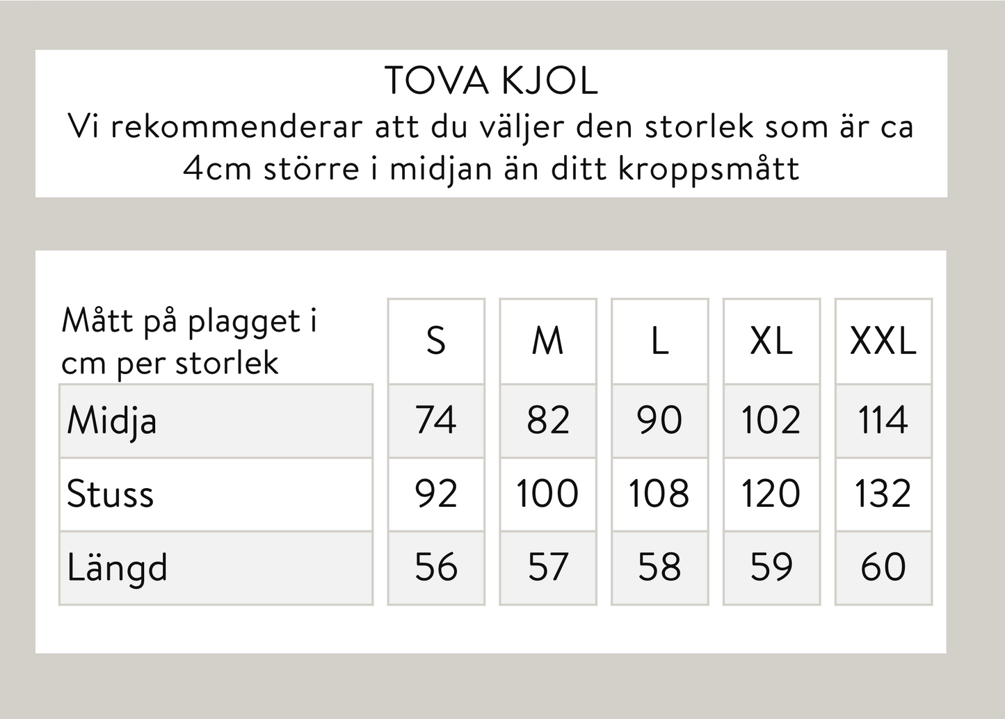 Tova hame – vaaleabeige