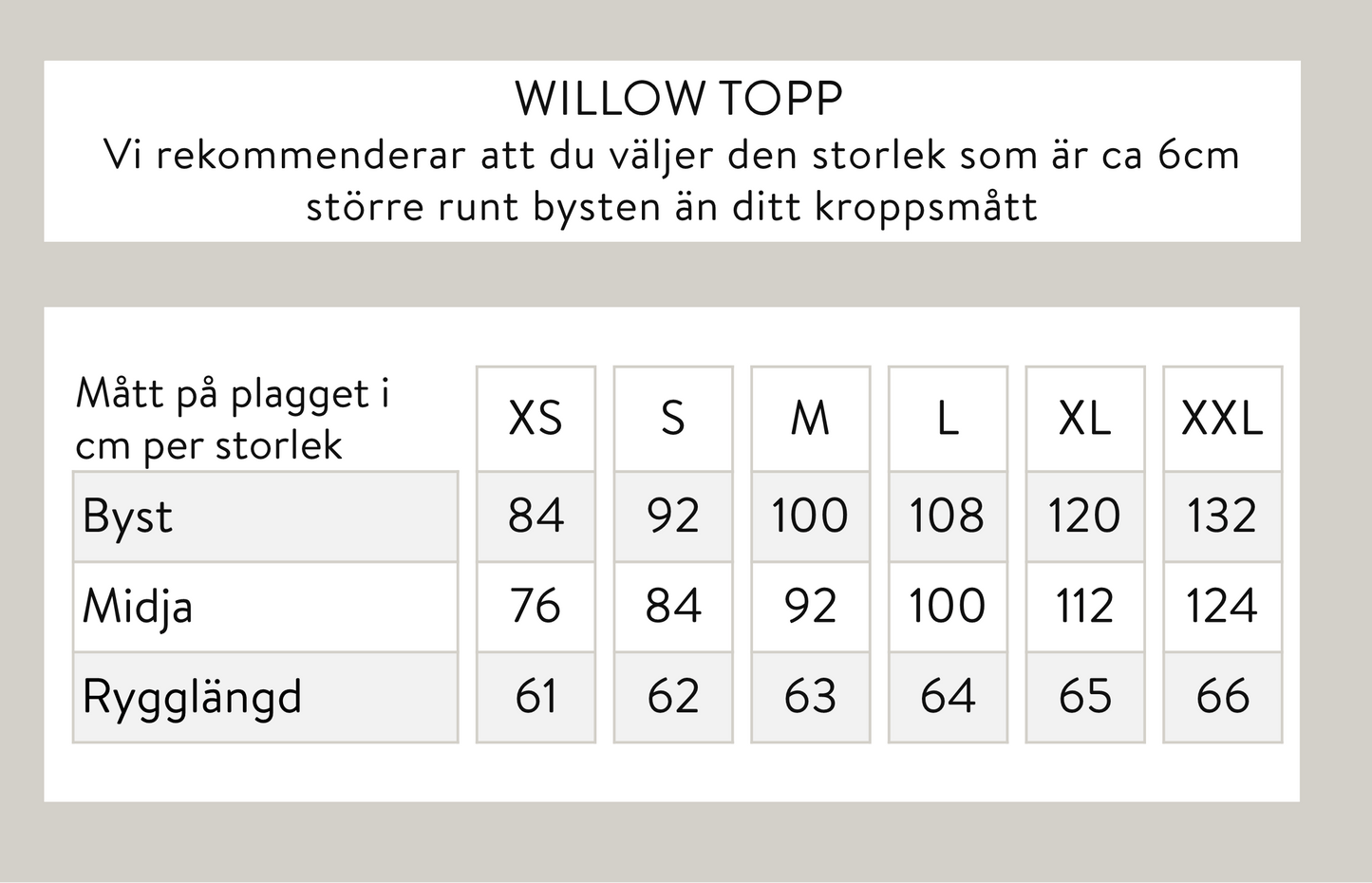 Willow topp - Klarröd