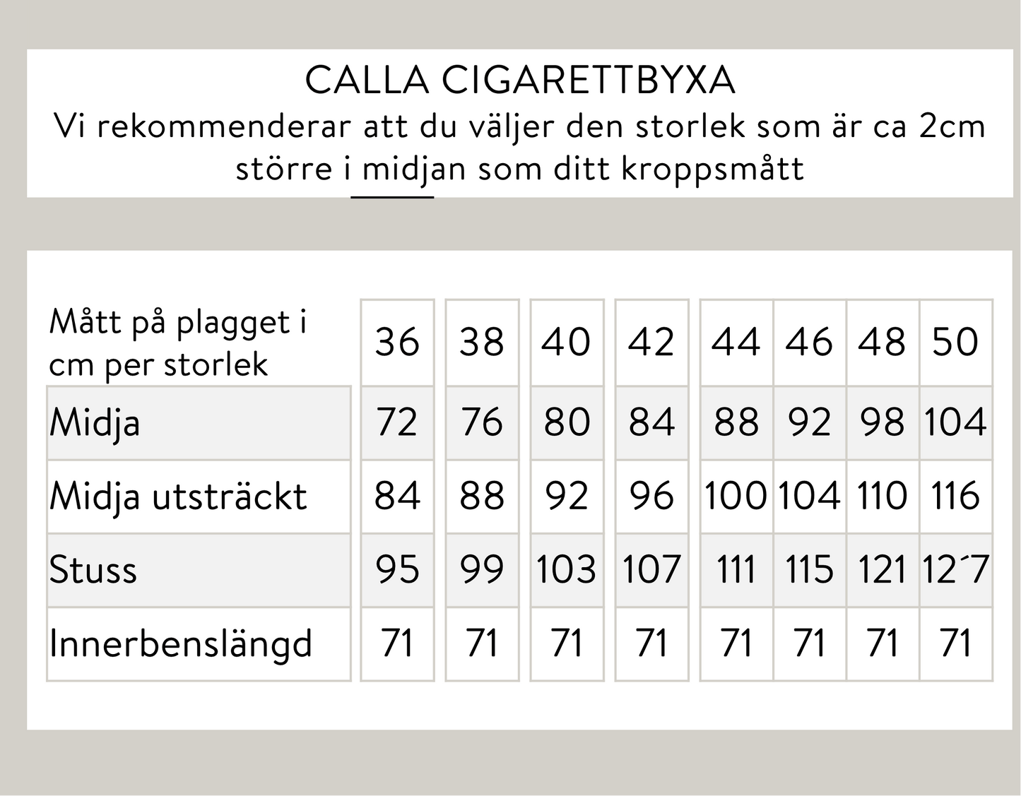 Calla cigarettbyxa - Svart