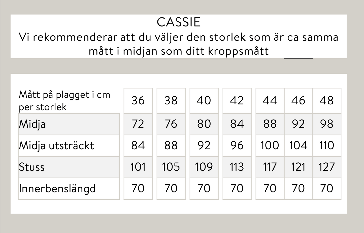 Cassie byxa - Grå