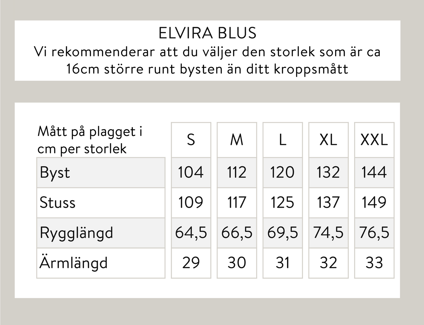 Elvira-pusero - Luonnonvalkoinen