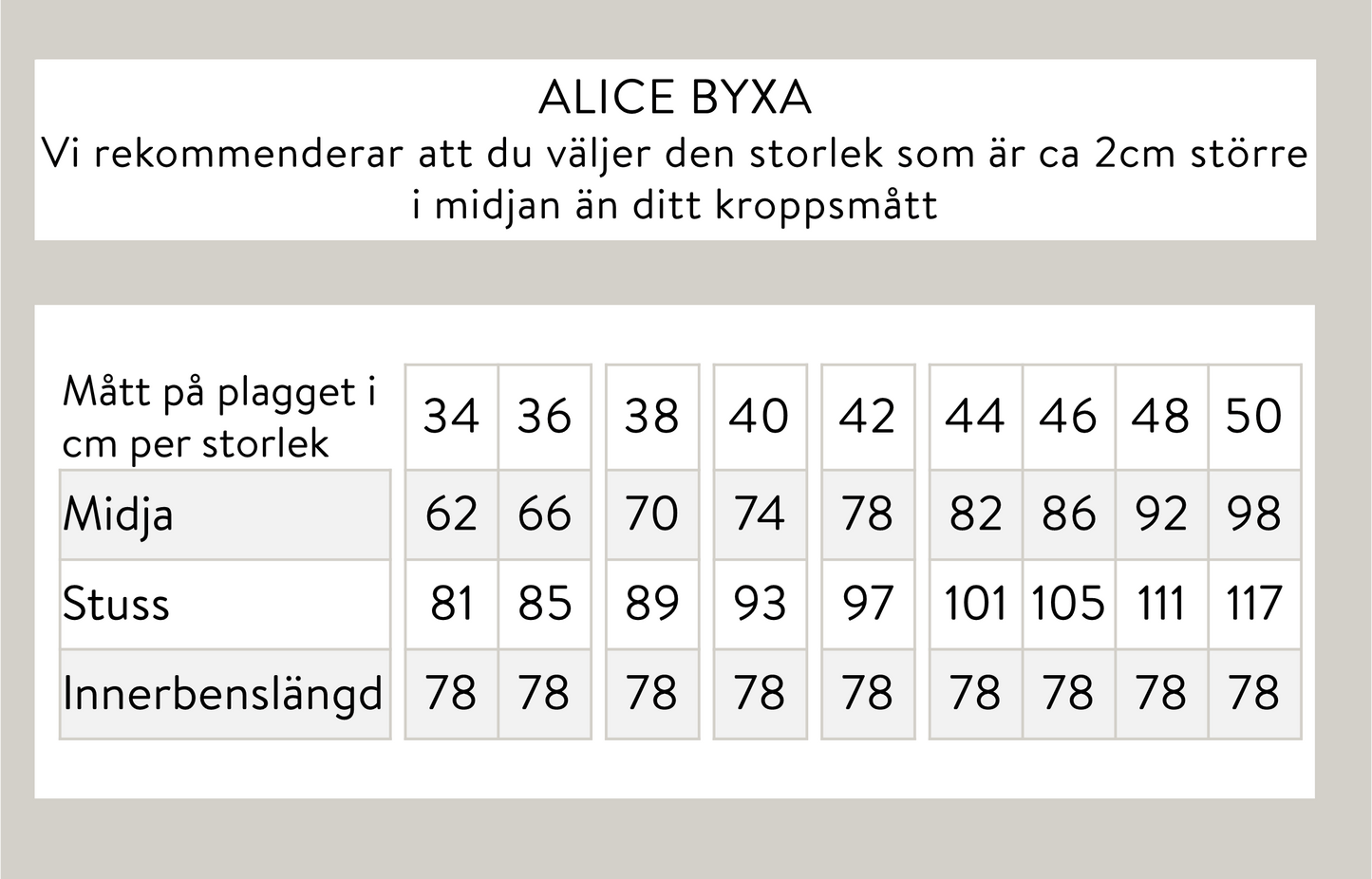 Alice byxa - Ljusbeige
