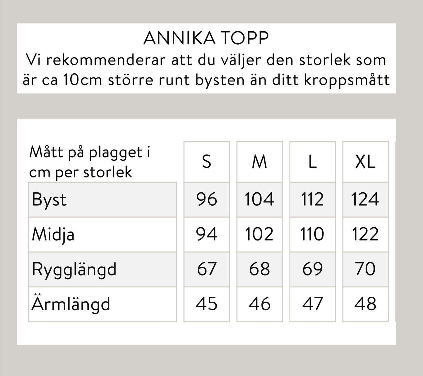 Annika topp - Beige