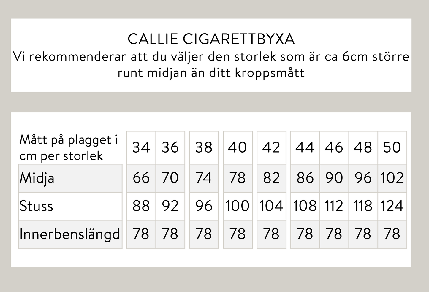 Callie cigarettbyxa - Svart