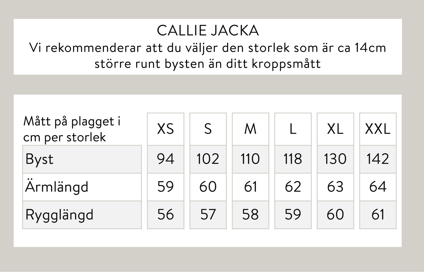 Callie jacka - Svart