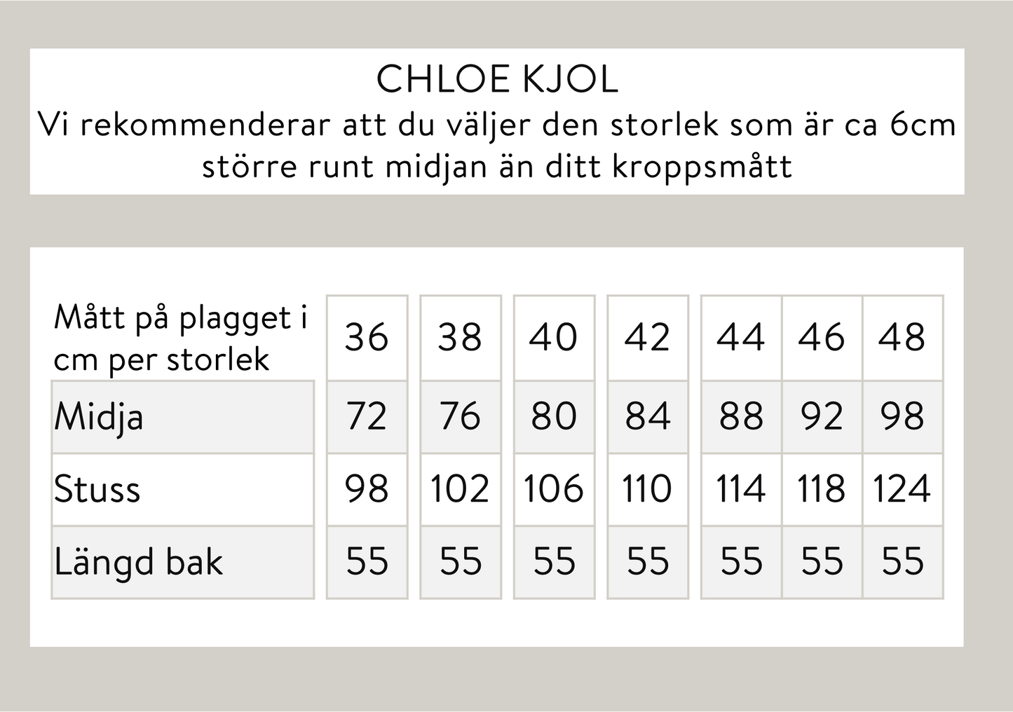 Chloe kjol - svart