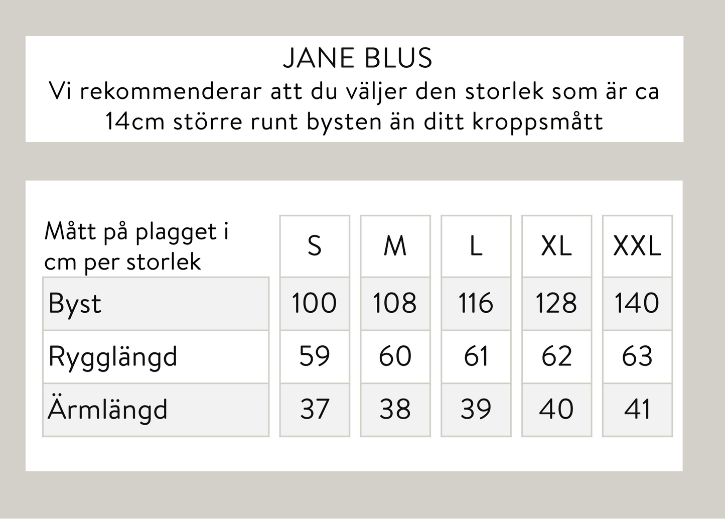 Jane blus - Beige